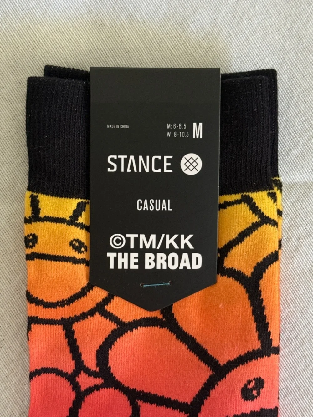 Stance x Takashi Murakami Collab for The Broad Crew Socks - Medium - NWT